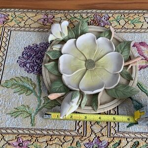 Floral Ceramic Wall Decor or decorative tray